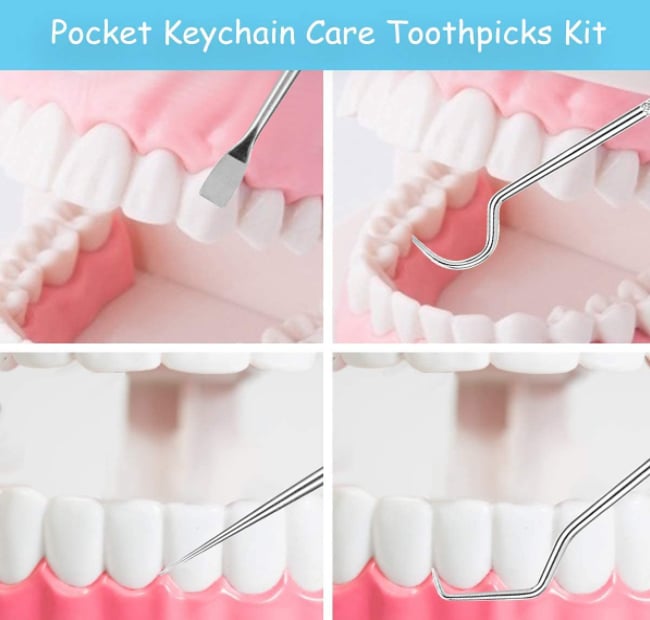 7 in 1 Titanium Toothpick KeyChain