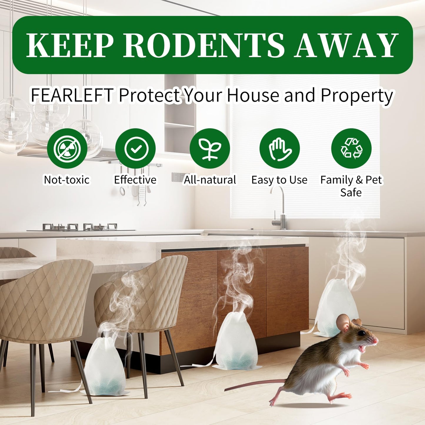 24-Pack Peppermint Oil Mouse Repellent – Safe & Natural
