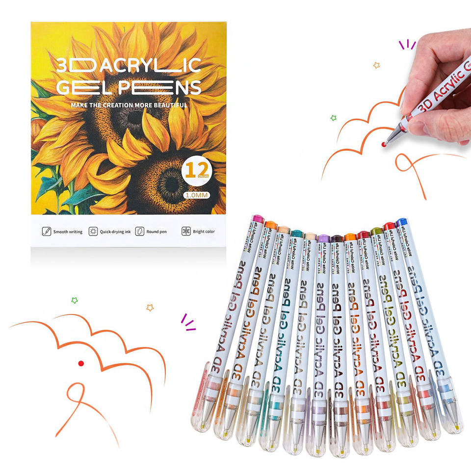 3D Arcrylic Gel Pens