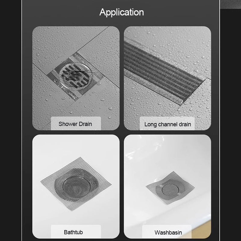 Disposable Shower Drain Hair Catcher Mesh Sticker Roll