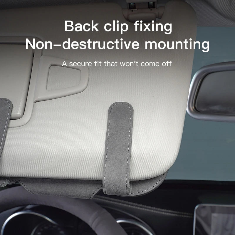 Multifunction Car Sunglasses Storage Box Case