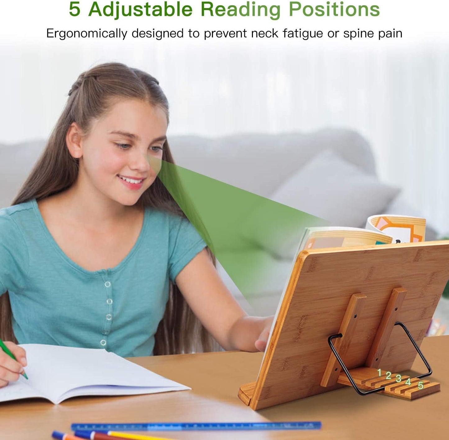 Portable Wooden Reading Book Holder