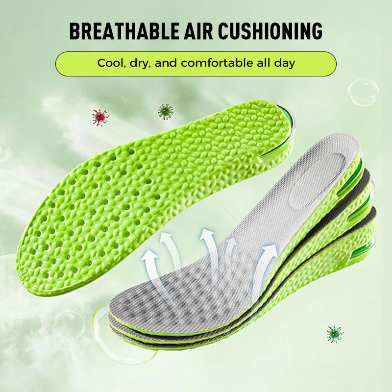 Anti Oder + Pain Relieving Height Increase Insoles ( Unisex )